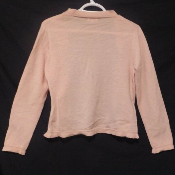 Women's Pink Ruffled Cardigan - Picture 2 of 9